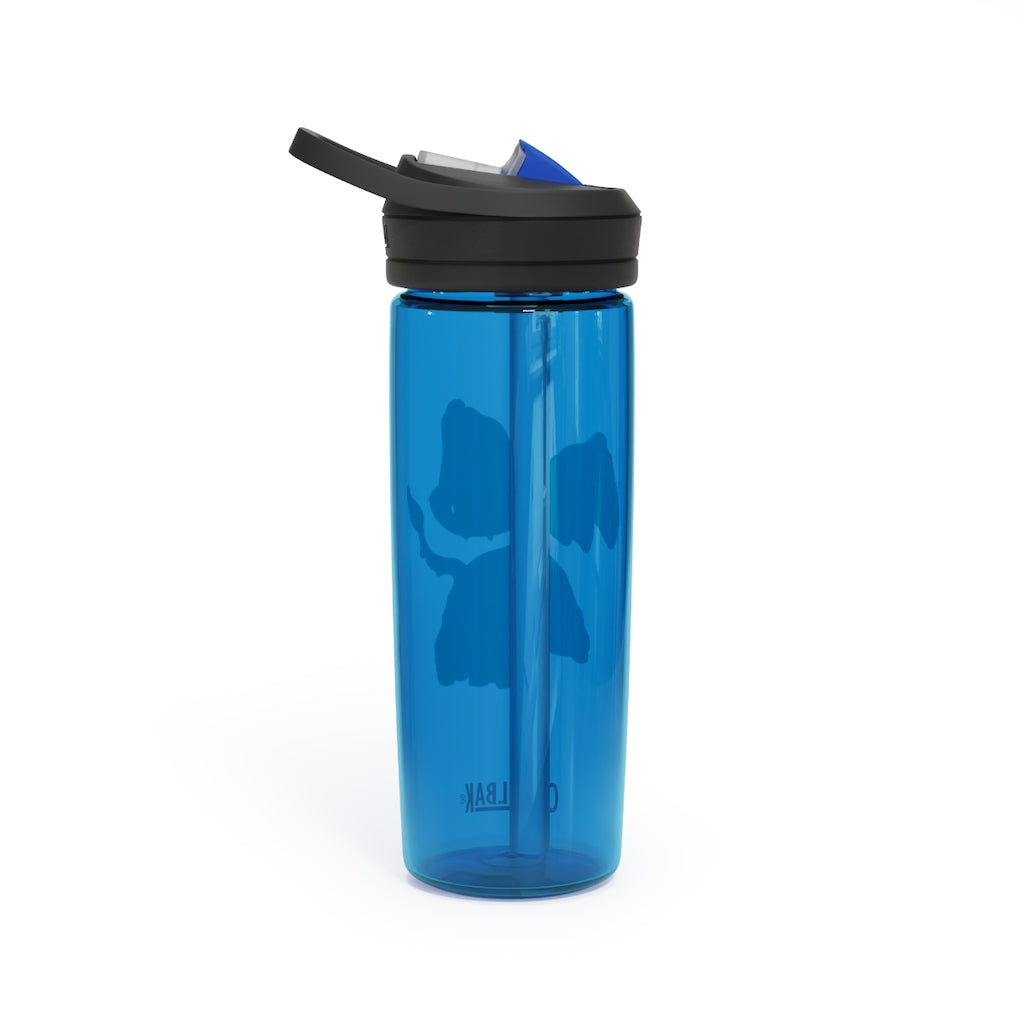 Tuskhann CamelBak Eddy® Water Bottle in 20oz and 25oz sizes, showcasing its durable Tritan™ material and spill-proof design.